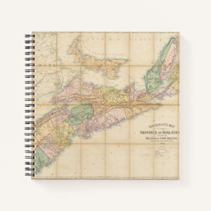 Karte der Provinz Nova Scotia 5 Notizbuch