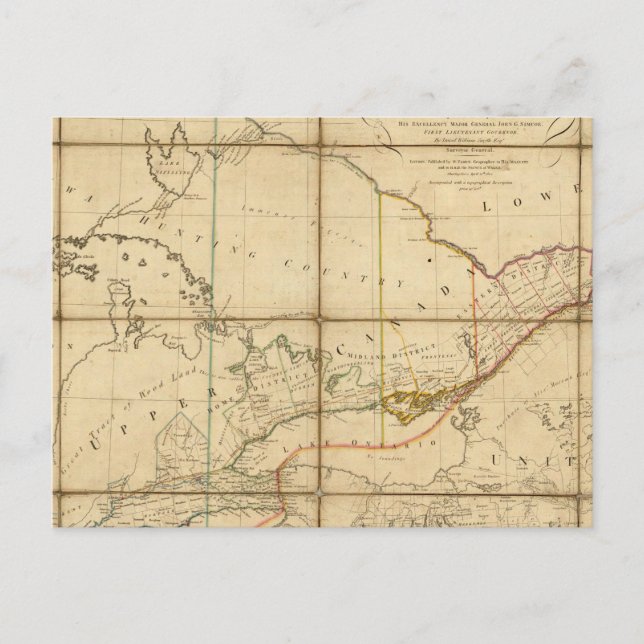 Karte der Provinz Oberkanada (Vorderseite)