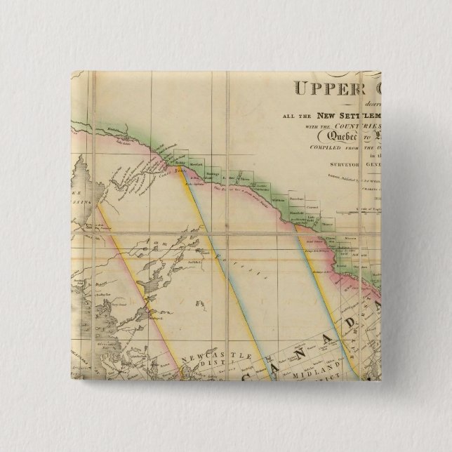 Karte der Provinz OberKanada Button (Vorderseite)