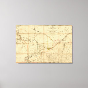 Karte der Provinz Oberkanada Leinwanddruck