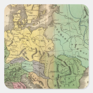 Karte der Provinzen im römischen Reich Quadratischer Aufkleber