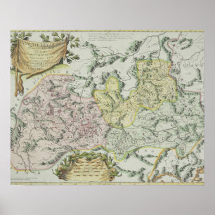 Karte der Provinzen in China Poster