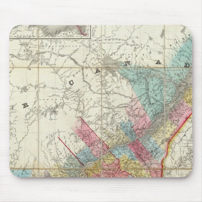 Karte der Provinzen Kanadas Mousepad (Vorne)