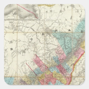 Karte der Provinzen Kanadas Quadratischer Aufkleber