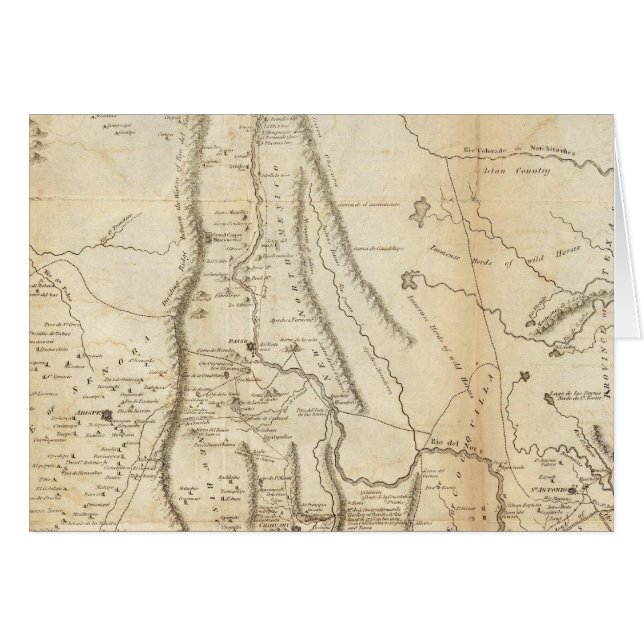 Karte der Provinzen Neuspaniens (Vorderseite (Horizontal))