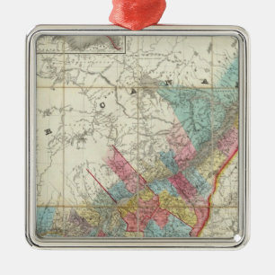 Karte der Provinzen von Kanada Silbernes Ornament