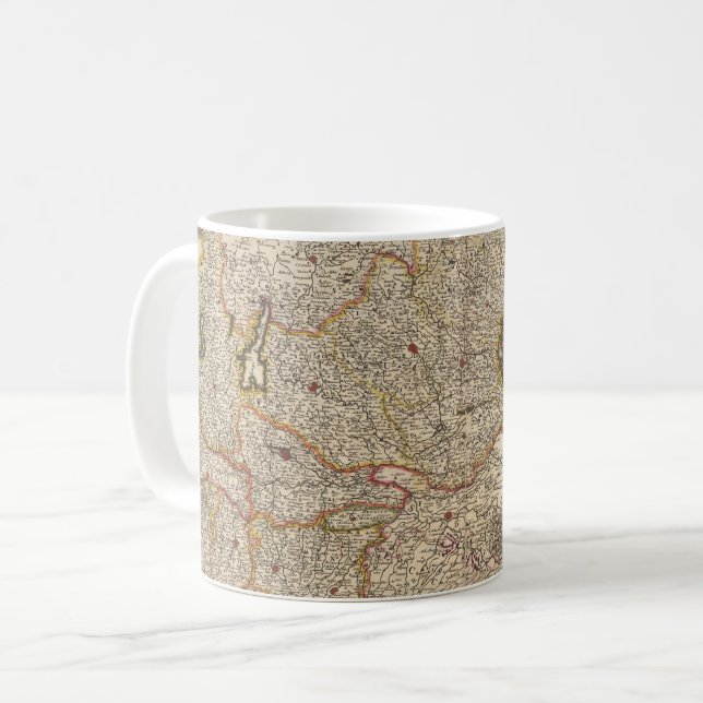 Karte der Region Venedig, Italien Kaffeetasse (Vorderseite Links)