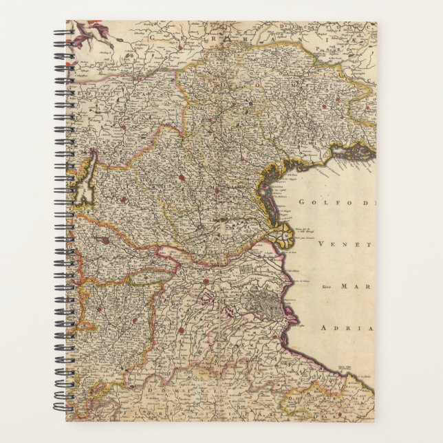 Karte der Region Venedig, Italien Planer (Vorderseite)