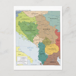 Karte der Region Zentralbalkan
