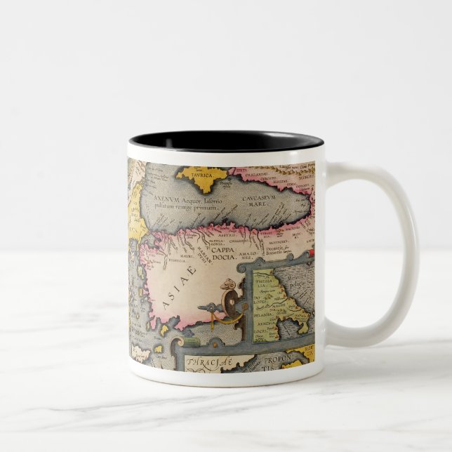 Karte der Reise der Argonauten Zweifarbige Tasse (Rechts)