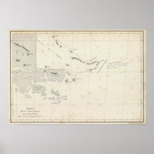 Karte der Republik Chilen 15 Poster