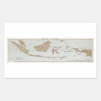 Karte der Republik Indonesien (1957) Rechteckiger Aufkleber