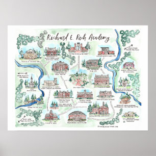 Karte der Richard E Rich Academy Poster