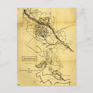 Karte der Schlachten der Zivilen Sieben Tage des K