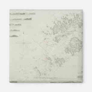 Karte der Scilly Inseln in Großbritannien Magnet