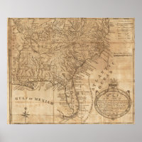 Karte der Staaten Virginia und North Carolina