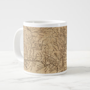 Karte der Staaten von Virginia und North Carolina Jumbo-Tasse