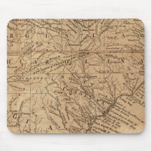 Karte der Staaten von Virginia und North Carolina Mousepad