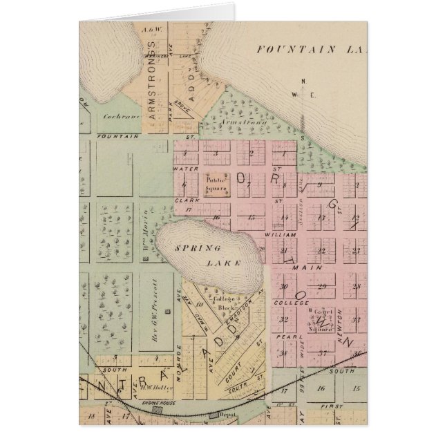 Karte der Stadt Albert Lea, Minnesota (Vorne)