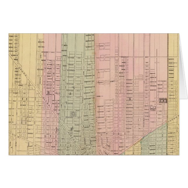 Karte der Stadt Detroit (Vorderseite (Horizontal))