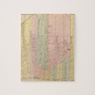 Karte der Stadt Detroit Puzzle