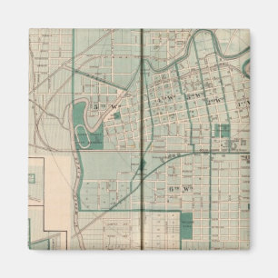 Karte der Stadt Fort Wayne mit Cedarville Magnet