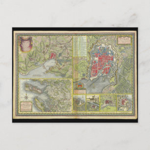 Karte der Stadt La Rochelle & Aunis Frankreich 177
