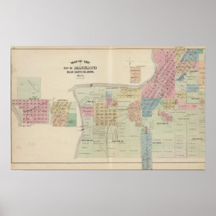 Karte der Stadt Mankato, Minnesota Poster