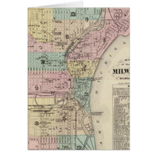 Karte der Stadt Milwaukee, Milwaukee Co