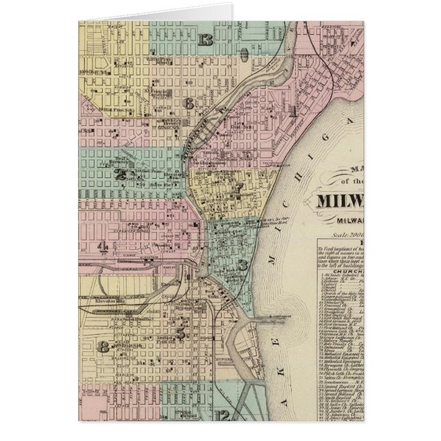 Karte der Stadt Milwaukee, Milwaukee Co (Vorne)