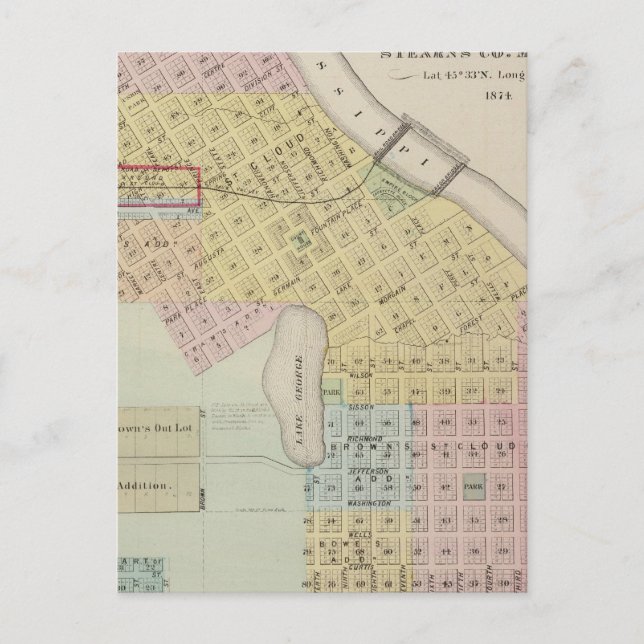 Karte der Stadt St. Cloud, Minnesota (Vorderseite)