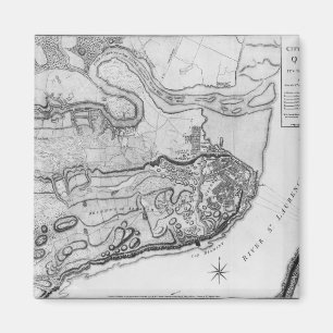 Karte der Stadt und der Umgebung von Quebec Magnet