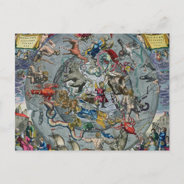 Karte der Sternbilder des Nordens (Vorderseite)