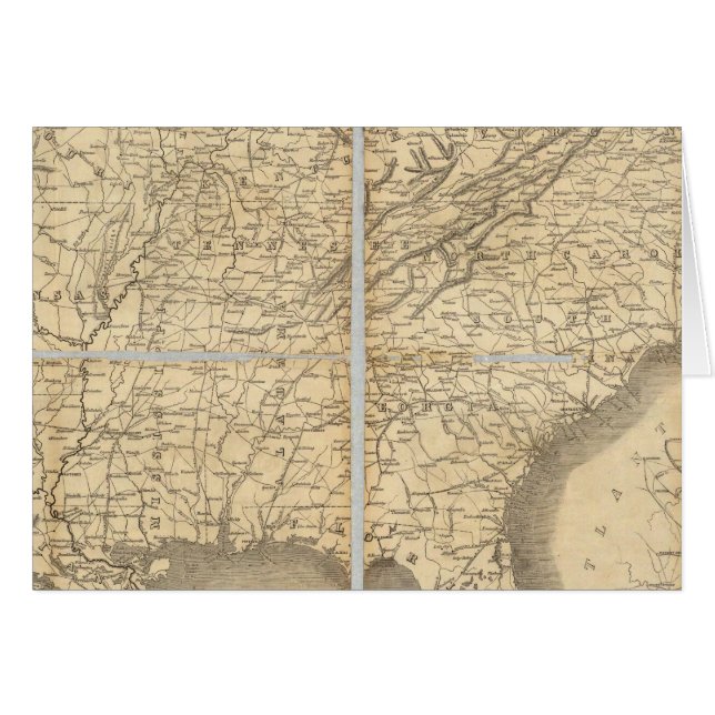 Karte der südlichen Staaten (Vorderseite (Horizontal))