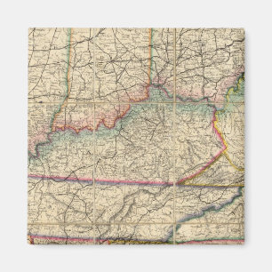 Karte der südlichen Staaten Amerikas Magnet