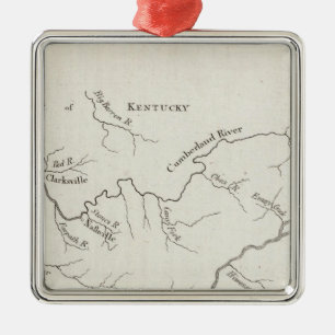 Karte der Tennessee-Regierung Silbernes Ornament