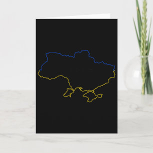 Karte der Ukraine mit blauen und gelben Farben Ukr