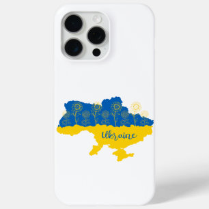 Karte der Ukraine mit Sonnenblumen und ukrainische Case-Mate iPhone Hülle
