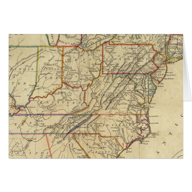 Karte der USA (Vorderseite (Horizontal))