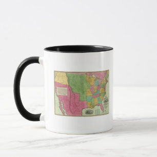 Karte der USA 1833 Tasse