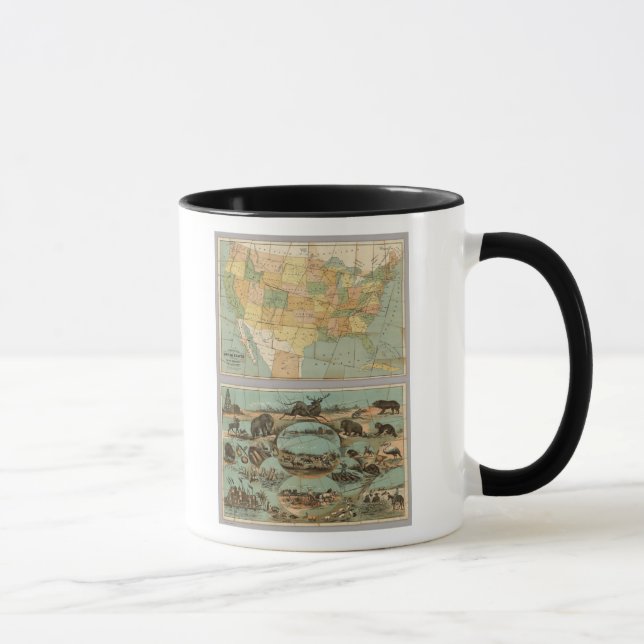 Karte der USA 2 Tasse (Rechts)