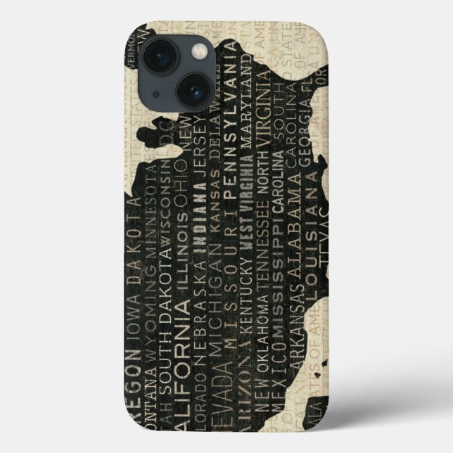 Karte der USA Case-Mate iPhone Hülle (Rückseite)