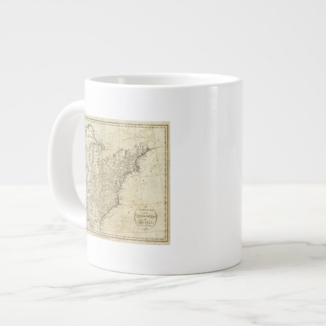 Karte der USA Jumbo-Tasse (Vorderseite Links)