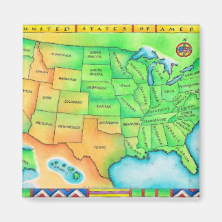 Karte der USA Magnet