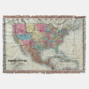 Karte der Vereinigten Staaten, Kanada, Mexiko Decke