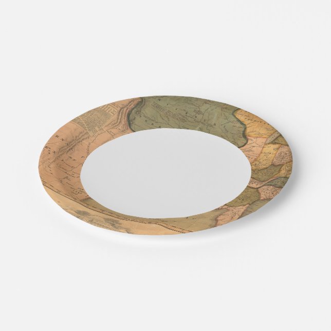 Karte der Vereinigten Staaten mit George Washingto Pappteller (Schrägansicht)