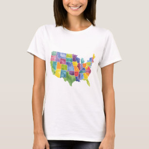 Karte der Vereinigten Staaten T-Shirt