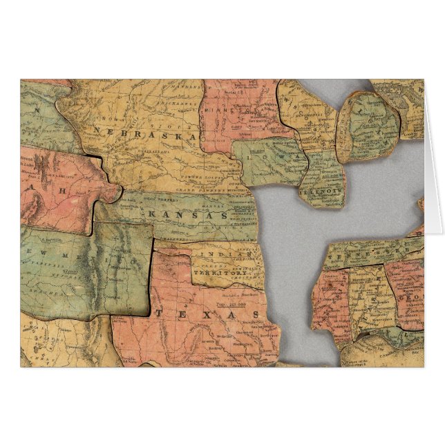 Karte der Vereinigten Staaten und Kanadas (Vorderseite (Horizontal))