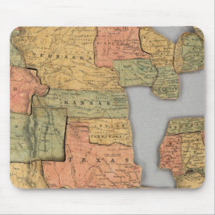 Karte der Vereinigten Staaten und Kanadas Mousepad