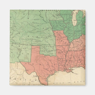 Karte der Vereinten Staaten 2 Magnet